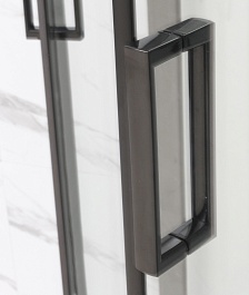 Frank Душевая кабина F411 L black с крышей – фотография-15