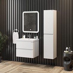 Onika Тумба с раковиной Эвада 60 подвесная белая – фотография-10