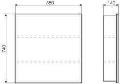 Comforty Зеркальный шкаф Диана 60 R белый – фотография-5