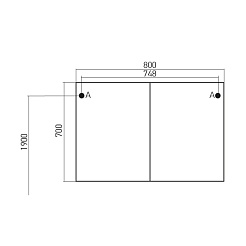 Mixline Зеркало-шкаф Мальта 80 бук шоколадный – фотография-2