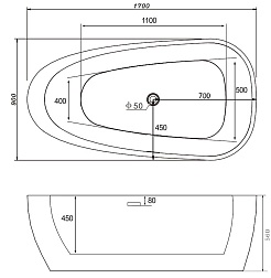 Gemy Акриловая ванна G9210 – фотография-4