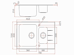 Zorg Кухонная мойка "Inox Glass" GL-5078-2 -BLACK – фотография-2