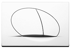 Schwab Кнопка смыва Ovate Duo глянцевый хром – фотография-1