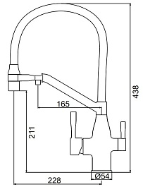 Frap Смеситель для кухни F4397-9 оружейная сталь – фотография-5