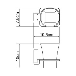 WasserKRAFT Стакан Leine К-5028WHITE – фотография-2
