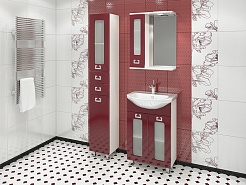 Какса-а Мебель для ванной "Витраж-Цвет 55" L бордо – фотография-4