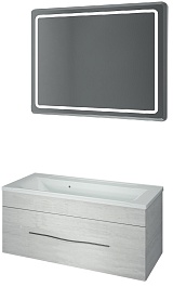 Какса-а Тумба с раковиной Кристалл 100 белая – фотография-2