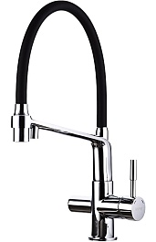 Gappo Смеситель для кухни 35к G4398-7 чёрный/хром – фотография-1