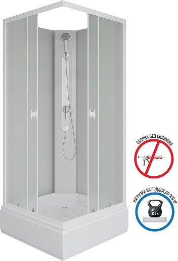 Niagara Душевая кабина Promo P80/26Q/MT/BK – фото-1