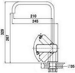 D&K Смеситель "Altportel Rhein DA1332401" для кухонной мойки – фотография-2