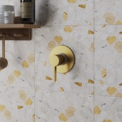 Paini Смеситель для ванны и душа Brera 74PJ690 встраиваемый, брашированное золото – фотография-3