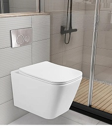 Ceruttispa Унитаз подвесной Maiella Aria MW CT9164 белый матовый – фотография-3