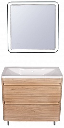 Style Line Тумба с раковиной напольная Атлантика 80, Люкс, ясень перламутр, PLUS – фотография-9