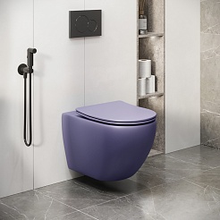 Grossman Унитаз подвесной Color GR-4411LIMS фиолетовый матовый – фотография-7