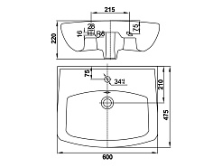 Керамин Умывальник "Арктик 60" – фотография-4