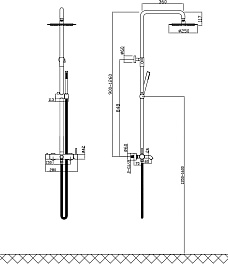 Milacio Душевая система Ultra MCU.151.SS золото брашированное – фотография-11