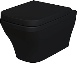 Ambassador Сиденье для унитаза Benefit черное матовое – фотография-2