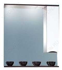 Бриклаер Мебель для ванной Токио 80 R венге/белый – фотография-5