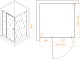 RGW Душевой уголок Passage PA-078B (PA-008B + Z-050-2B) 110x110 профиль черный стекло прозрачное – картинка-6
