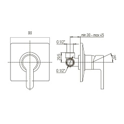 Paini Смеситель для ванны Arena 92CR690FT1LMKM встраиваемый, хром – фотография-5
