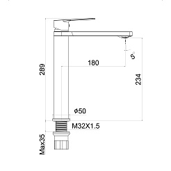 Tokito Смеситель для раковины KOBE вороненая сталь TOK-KOB-1012 – фотография-3