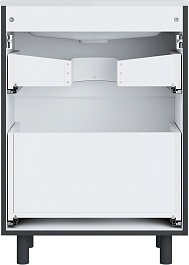 Vivon Тумба с раковиной Ostin 60 напольная черная матовая – фотография-8