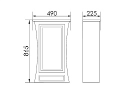 Атолл Пенал подвесной "Валенсия" bianco – фотография-2