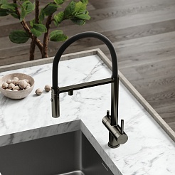 Sancos Смеситель для кухни Imola SC4010GG вороненая сталь – фотография-2