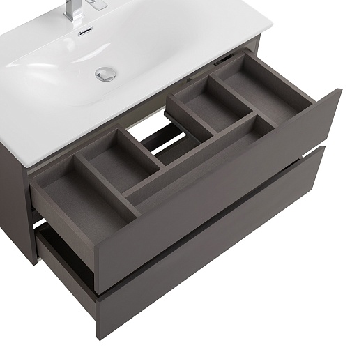 BelBagno Тумба с раковиной Kraft 90 подвесная Темно-Серый матовый с раковиной BB-8099-90 – картинка-5