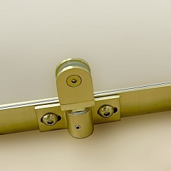 Triton Душевой уголок Терра-Голд 90x90 стекло прозрачное профиль золото – фотография-7