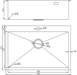 Milacio Мойка кухонная Denia 75 Steel золото брашированное – фотография-6