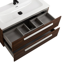 BelBagno Мебель для ванной Eco Cer-N 100 CZR-8073-100 орех шоколад софт ручки сатин – фотография-5