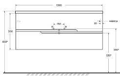 Cezares Тумба с раковиной Duet 120 подвесная CZR-8095-120 bianco lucido – фотография-5