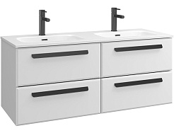 Cezares Тумба под раковину Eco Cer-N 120 с 4 ящиками bianco lucido без ручек – фотография-1