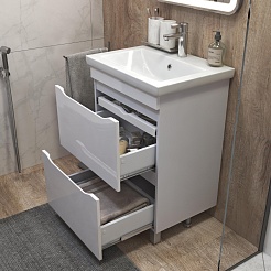 Vigo Мебель для ванной Grani 600-0-2 белая – фотография-4