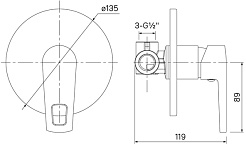 Iddis Смеситель для душа Runo RUNSB00i66 встраиваемый – фотография-2
