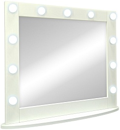 Continent Зеркало гримерное 800x700 белое – фотография-7