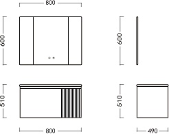 Ceruttispa Тумба с раковиной Sella 80 подвесная слоновая кость – фотография-5