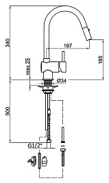 Webert Смеситель для кухни Indo Plus IP940302015 хром – фотография-2