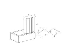 Good Door Шторка для ванны SCREEN GR4-100-C-CH – фотография-3