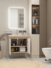 Teymi Тумба с раковиной Netta 70 подвесная дуб/белый – фотография-11