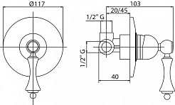 Cezares Смеситель MARGOT-DIM-02-Bi для душа – фотография-2