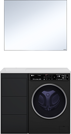 Brevita Мебель для ванной Grafit 100 L под стиральную машину графит – фотография-1