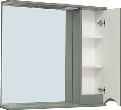Runo Зеркальный шкаф Афина 80 R цемент – фотография-2
