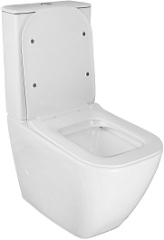 Azario Унитаз-компакт Mirada S AZ-1288A безободковый с бачком с сиденьем микролифт белый – фотография-6