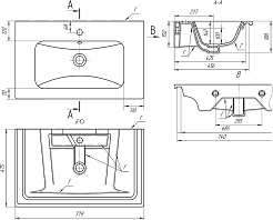 ASB-Woodline Тумба с раковиной Рома 80П белая – фотография-10