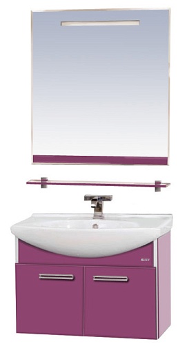 Misty Мебель для ванной Джулия 65 подвесная сиреневая – фото-1