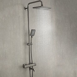 Gappo Душевая стойка G91 G2491-9 оружейная сталь – фотография-2