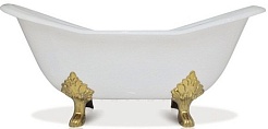 Фэма Чугунная ванна "Julietta", ножки золото, покрытие хром, золото или бронза – фотография-1