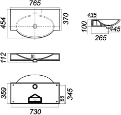 Style Line Тумба с раковиной Жасмин-2 76 Люкс белая – фотография-5